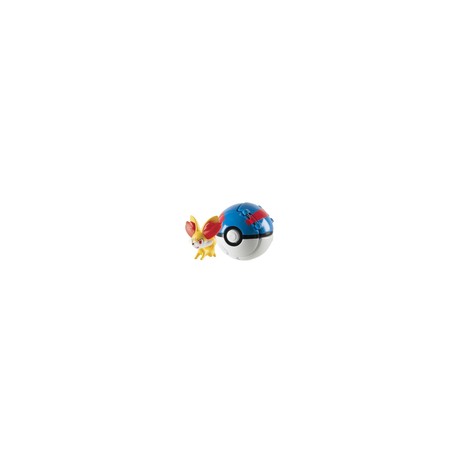 TOMY POKEMON THROW AND POP FENNEKIN GREAT BALL-JuguetesSol-Coleccionables