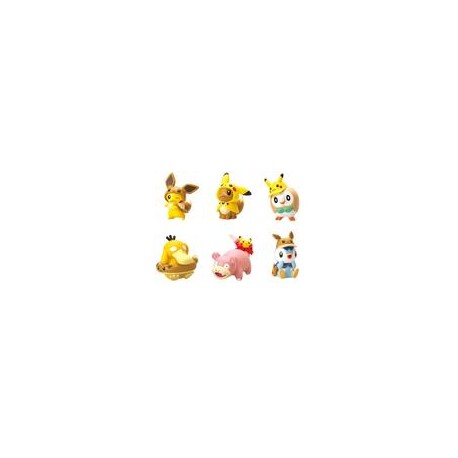 Gashapon Fan of Pikachu & Eevee Set 6 pcs.-JuguetesSol-Lo nuevo