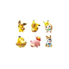 Gashapon Fan of Pikachu & Eevee Set 6 pcs.-JuguetesSol-Lo nuevo